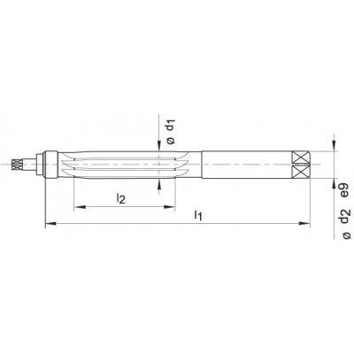 Ručné výstružník D859 HSS 4,0mm BECK - obrázek