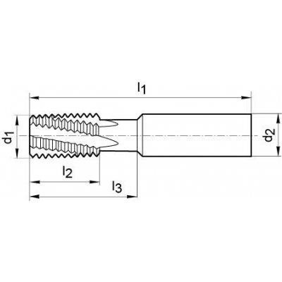 Závitová fréza TMUSP tvrdokov TiCN stopka HA vnútorné chladenie D12x20x1mm GÜHRING - obrázek