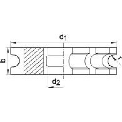 Polkruhová profilová fréza DIN855 HSS 50x9mm R 2,0 FORMAT - obrázek