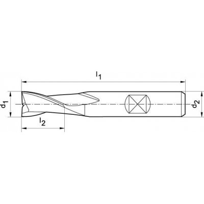 Drážkovacia fréza krátka HSSCo8 DIN327 tvar D 13mm FORMAT - obrázek