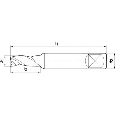 Drážkovacia fréza dlhá dlhá HSSCo8 typ N 2mm FORMAT - obrázek