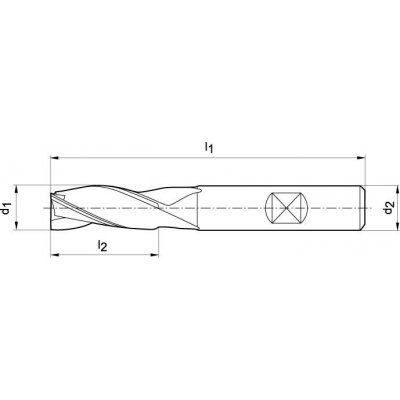 Drážkovacia fréza krátka DIN844 HSSCo14 9mm FORMAT - obrázek