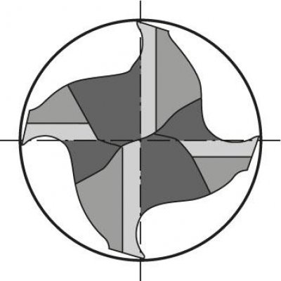 Hrubovacia fréza krátka DIN844 HSS-Co5 TiAlN typ NR 10mm FORMAT - obrázek