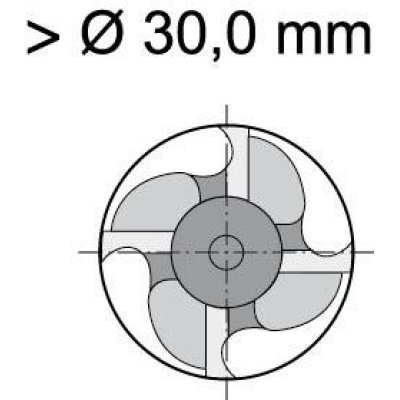 Stopková fréza dlhá DIN844 HSS-Co5 typ N 30,0mm FORMAT - obrázek