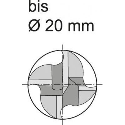 Hrubovacia fréza dlhá DIN844 HSSCo8 typ NR 10mm FORMAT - obrázek