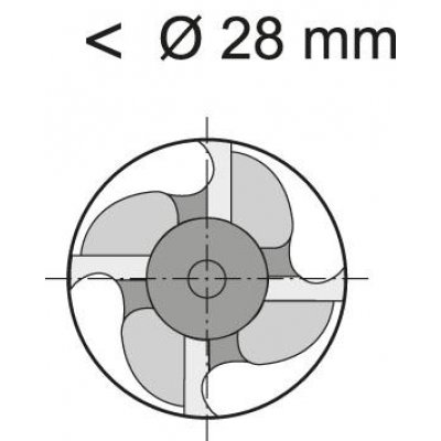 Stopková fréza krátka DIN844 HSS-Co5-PM FIRE typ NRF 6mm GÜHRING - obrázek