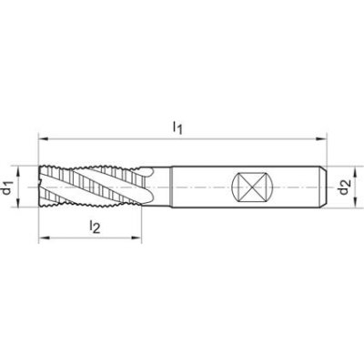 Hrubovacia fréza krátka DIN844 HSS-Co5-PM FIRE typ NRF 14mm GÜHRING - obrázek