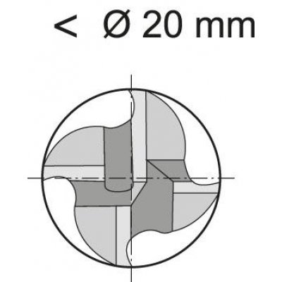 Hrubovacia fréza dlhá DIN844 HSSCo8 6,0mm FORMAT - obrázek