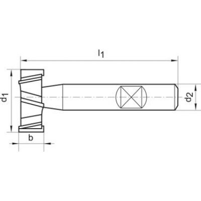 Fréza na T-drážky DIN851 HSSCo5 AB 12,5x6mm FORMAT - obrázek