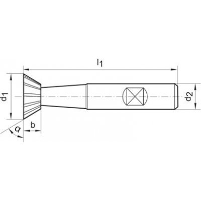 Uhlová fréza DIN1833 HSSCo5 tvar C 60 ° 32mm FORMAT - obrázek