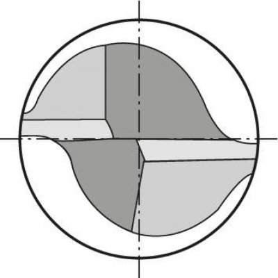 Stopková fréza krátka DIN6527 tvrdokov Z2 stopka HA 8mm FORMAT - obrázek