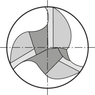 Stopková fréza krátka DIN6527 tvrdokov TiAlN Z3 14mm GÜHRING - obrázek