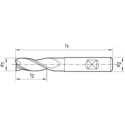 Stopková fréza dlhá DIN6527 tvrdokov Z3 stopka HA 2mm FORMAT - obrázek