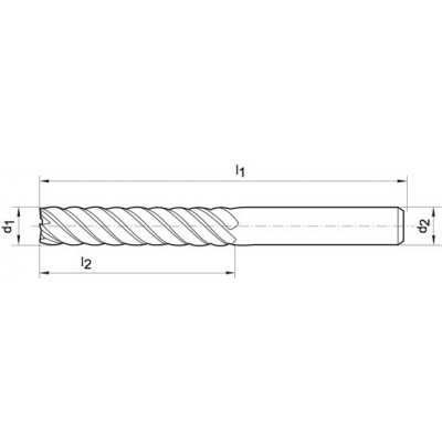 Viaczubová fréza tvrdokov TiAlN stopka HA Z6 16mm FORMAT - obrázek