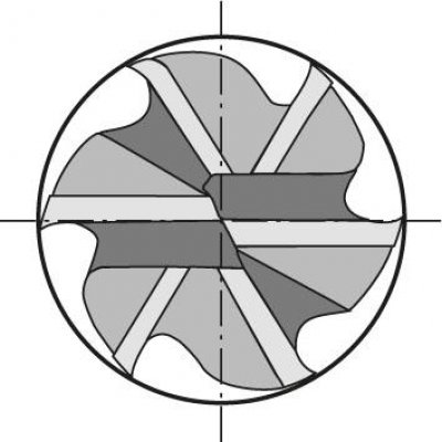 Viaczubová fréza dlhá DIN6527 tvrdokov TiAlN typ N stopka HB Z6-8 6,0mm FORMAT - obrázek