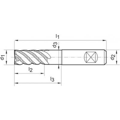 Hrubovacia fréza tvrdokov TiAlN typ HRF stopka HB Z4 12mm FORMAT - obrázek