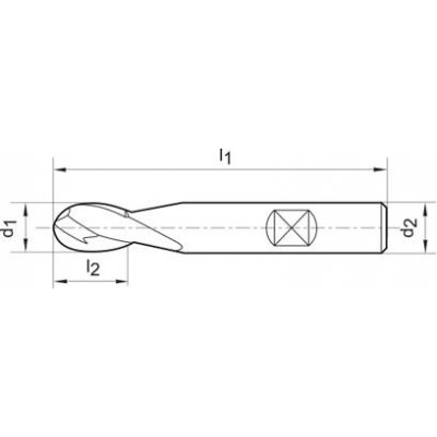 Rádusová fréza krátka tvrdokov TiAlN stopka HB Z2 10mm FORMAT - obrázek