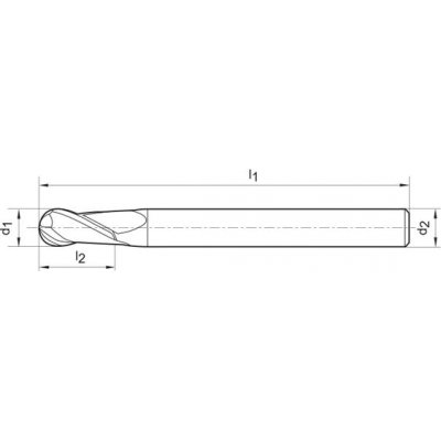 Rádusová fréza tvrdokov TiAlN stopka HA Z2 12mm FORMAT - obrázek