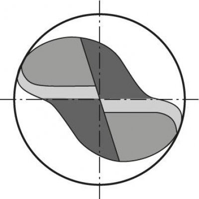 Rádusová fréza krátka tvrdokov TiAlN stopka HA 30 ° Z2 0,5mm FORMAT - obrázek