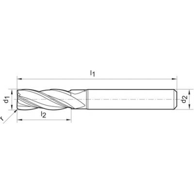 Toroidná fréza tvrdokov TiAlN Z4 4mm FORMAT - obrázek