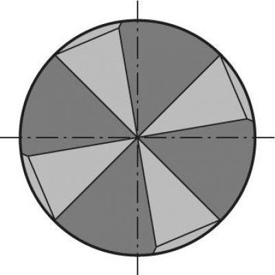 Odihlovacia fréza DIN6527 tvrdokov tvrdokov TiAlN 90 ° 4 * mm FORMAT - obrázek