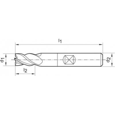 Ratio fréza SL krátka DIN6527 tvrdokov FIRE Z4 6mm GÜHRING - obrázek