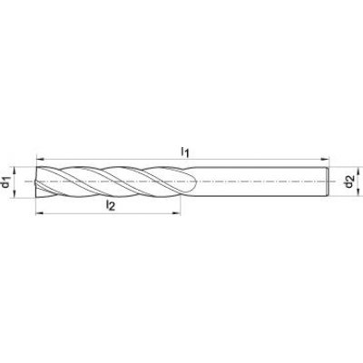 Stopková fréza SL extra dlhá tvrdokov FIRE Z4 5mm GÜHRING - obrázek