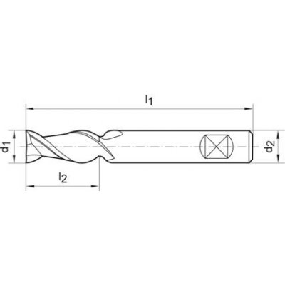 Stopková fréza krátka tvrdokov typ W stopka HB Z2 25 ° 3mm FORMAT - obrázek