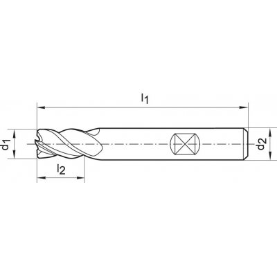 Stopková fréza HPC krátka tvrdokov typ INOX TiAlN 35/38 ° Z4 3mm FORMAT GT - obrázek