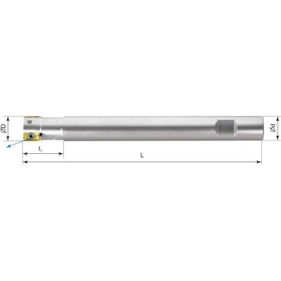 Stopková fréza extra dlhá 90 ° vnútorné chladenie D16mm pre APKT10 - obrázek