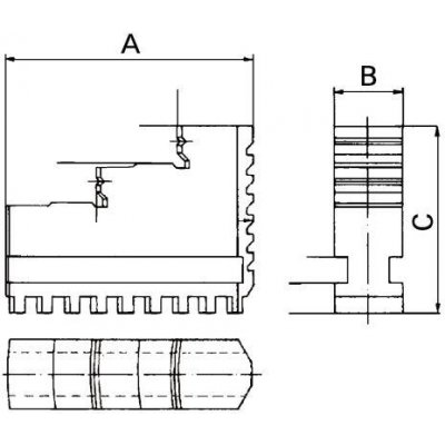 Sada čeľustí (3) DIN6350BB 100mm RÖHM - obrázek