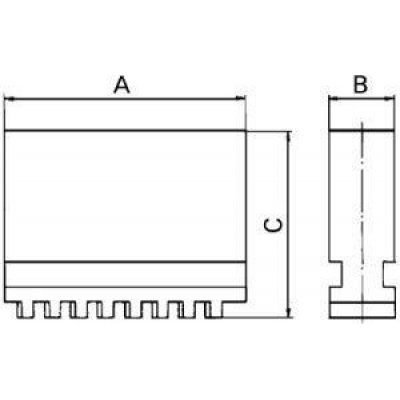 Sada čeľustí (3) DIN6350BL 100mm RÖHM - obrázek