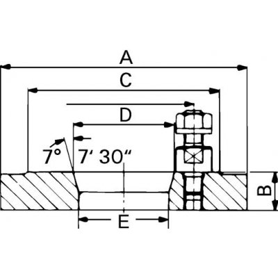 Príruba na skľučovadlo DIN55027 / 22 125mm KK 4 RÖHM - obrázek