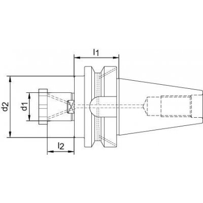 Unášač pre nástrčné frézy JISB6339ADB BT40-22 Haimer - obrázek