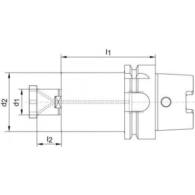 Unášač pre nástrčné frézy DIN69893A KKB HSK-A63 16x50mm Haimer - obrázek