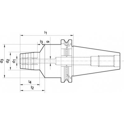 Nástavec skľučovadla DIN69871ADB SK40 6x110mm WTE - obrázek