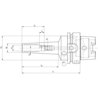 Hydro upínač HPH 3 ° DIN69893A HSK-A63 3mm WTE - obrázek