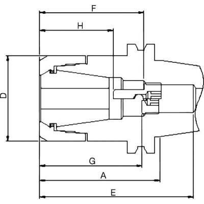 Klieštinový upínač DIN69871ADB SK40-70 CP16 Fahrion - obrázek