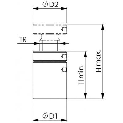 Skrutkovacia podpierka rozmer 52 42-52mm AMF - obrázek