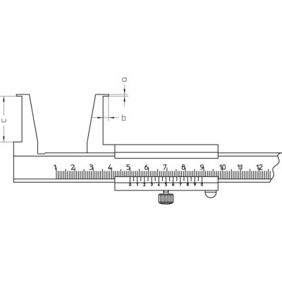 Posuvné meradlo na drážky 10-160mm HP - obrázek