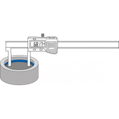 Posuvné meradlo na drážky, digitálne 10-160mm HP - obrázek