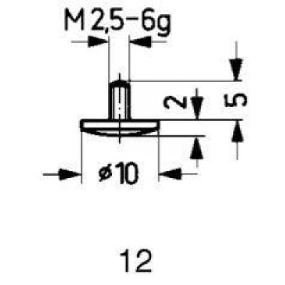 Meracie snímač oceľ typ 12 / 10,0mm Käfer (573/12)