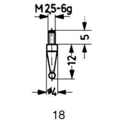 Merací snímač oceľ typ 18 / 2,0mm Käfer