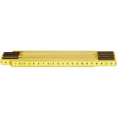 Skladací meter drevený žltý 2mx17mm HULTAFORS