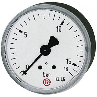 Manometer, na zadnej strane centrický 50mm 0-10bar G1 / 4" Riegler