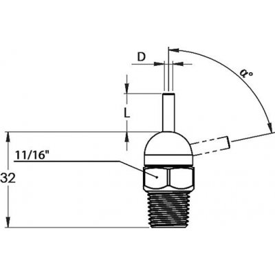 Vysokotlaková tryska CD pre hadice na chladivo 1/8" 70bar O1,6x0mm modro-oranžová LOC-LINE - obrázek