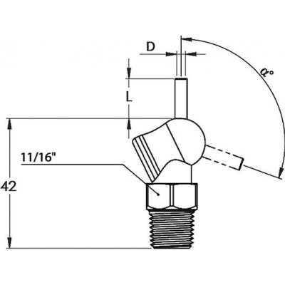 Vysokotlaková tryska XW pre hadice na chladivo 1/8" 70bar O1,6x0mm modro-oranžová LOC-LINE - obrázek