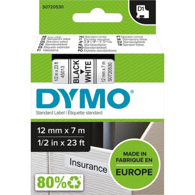 Popisovacia páska D1 45013 čierna / biela 12mmx7m DYMO
