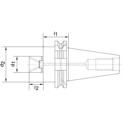 Unášač pre nástrčné frézy DIN69871AD SK40 16mm FORTIS - obrázek