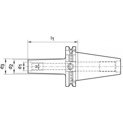 Tŕň pre frézy so závitom SK40 DIN69871AD / B M6x50mm FORTIS - obrázek